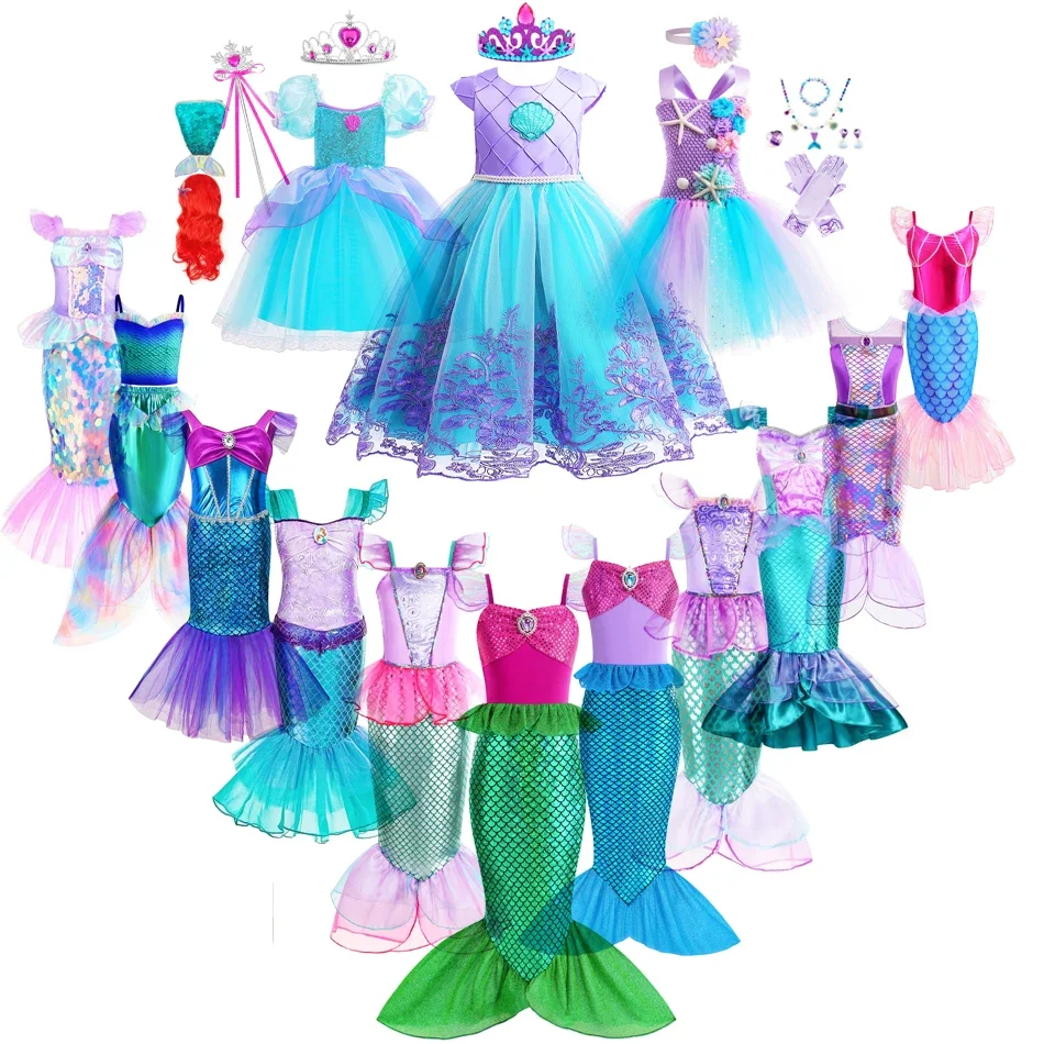Baby Clothing Europe - Mermaid Dress Girls Kids Cosplay Dresses