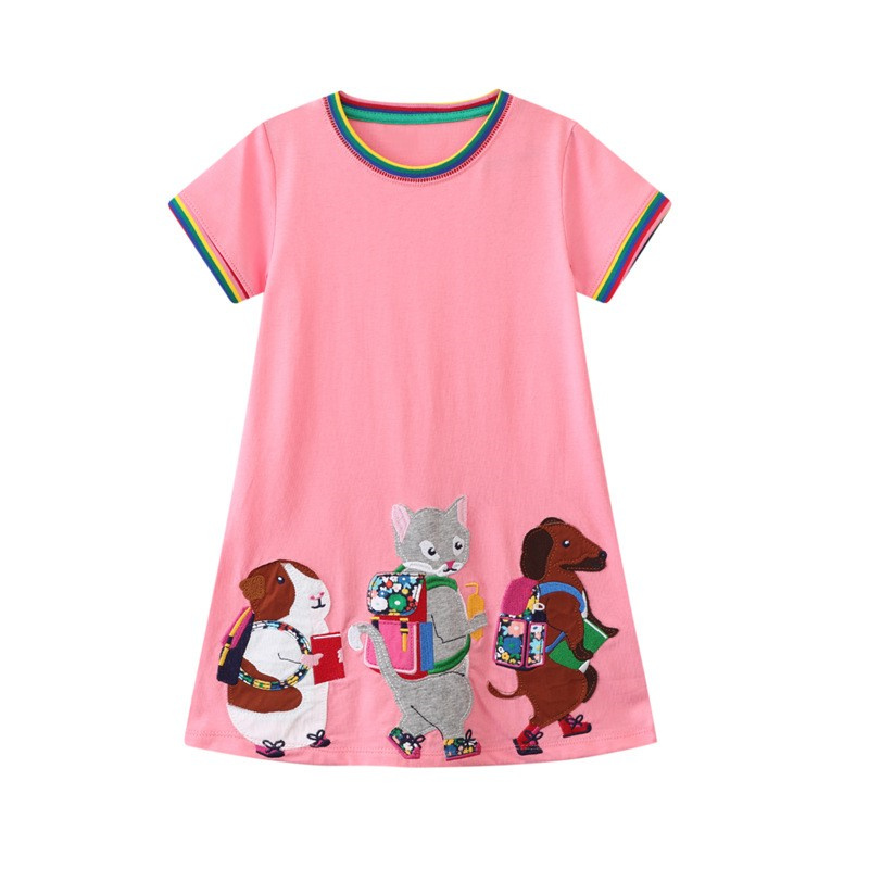 Baby Clothing Embroidery - Jumping Meters 2-8T School Princess Girls