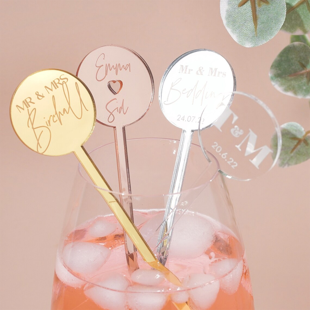 Baby Zebra Clothing - 100PCS Personalized Drinks Stir Custom Wedding