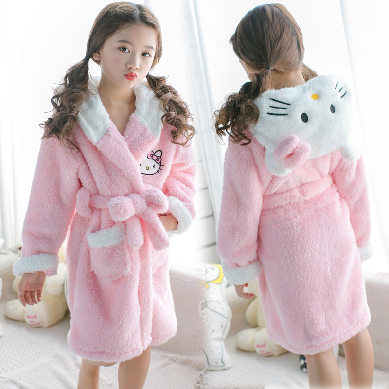 Baby Clothing 1 Year Old - Hello Kitty Miniso Coral fleece nightgown