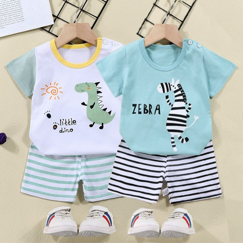 Baby Clothing Sets Boy - Cotton Tees+Shorts 2-piece Tracksuit Set Kid