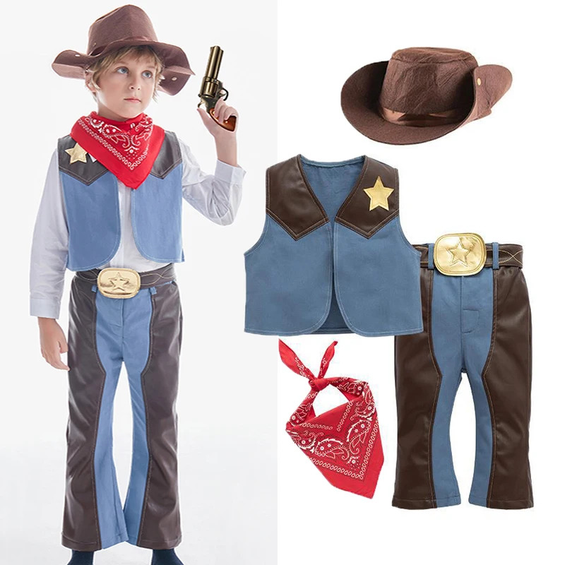 Toddler Legging Set - Umorden Leather Style West Cowboy Costume
