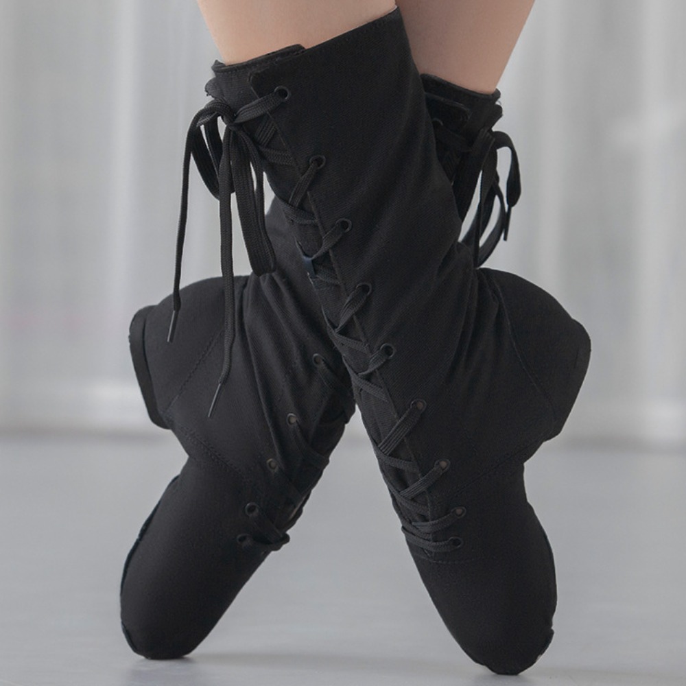 Soft Sole Booties - Women Canvas Jazz Boots 28-44 Dance