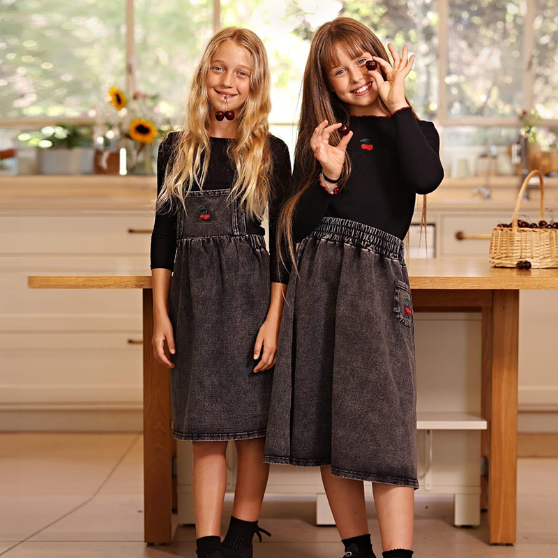Baby Clothing Logo - Denim Black Family Matching Set Long