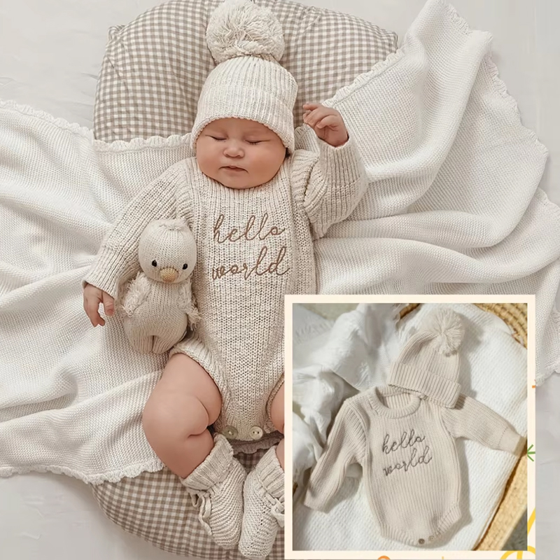 Baby Clothing Sets Boy - Ylsteed Hello World Knitting Newborn Photography