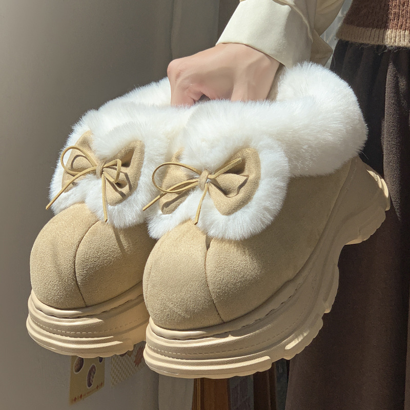 Warm Faux Fur Fluffy Slippers  - Soft Sole Booties review and price