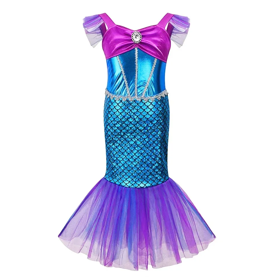 Mermaid Dress Girls Kids Cospl - Baby Clothing Europe review and price