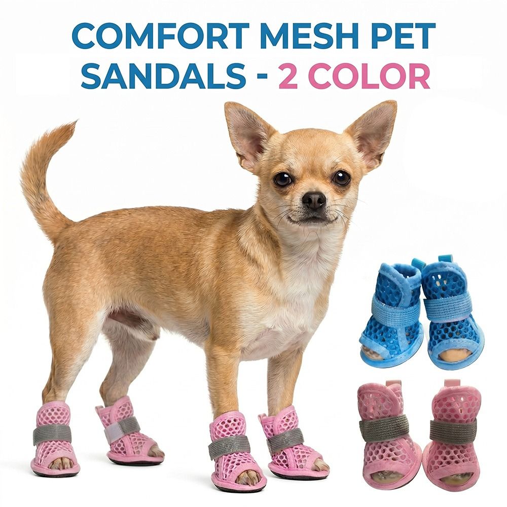 4Pcs Portable Mesh Dog Shoes S - Soft Sole Booties review and price