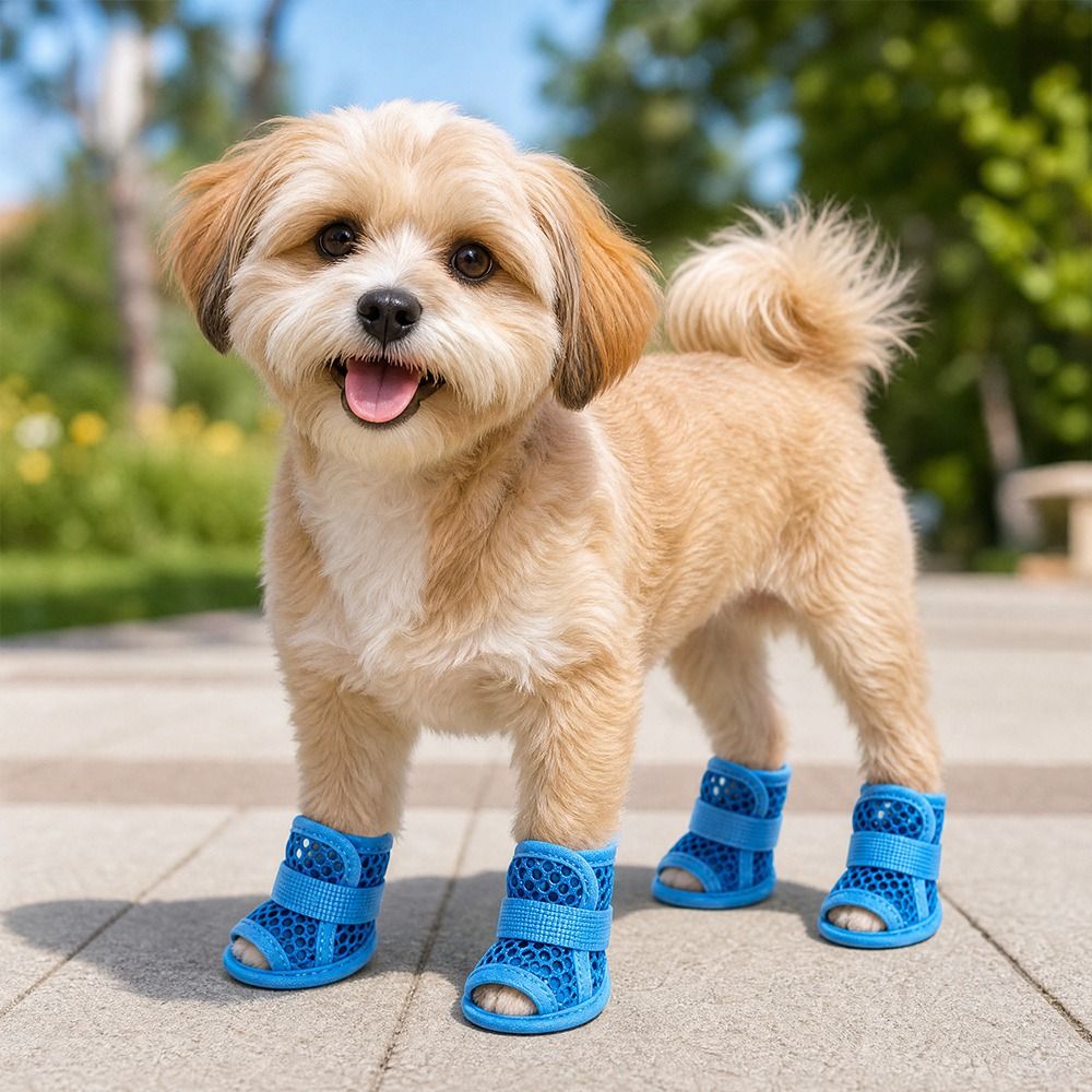 4Pcs Portable Mesh Dog Shoes S - Soft Sole Booties review and price