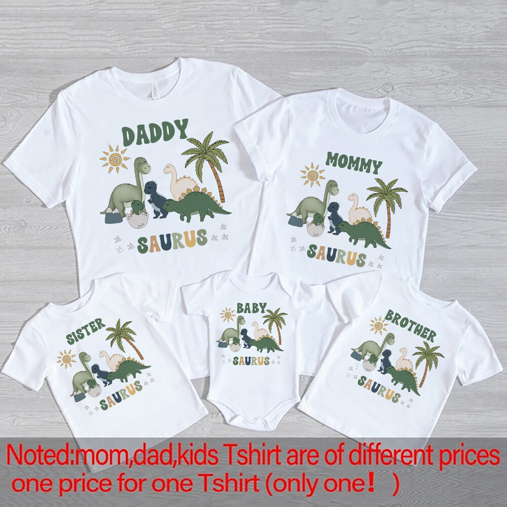 Cartoon Dinosaur Print Family  - Baby Clothing Sets Boy review and price