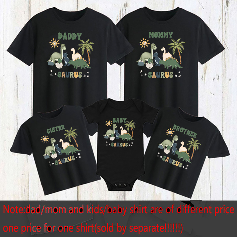 Cartoon Dinosaur Print Family  - Baby Clothing Sets Boy review and price