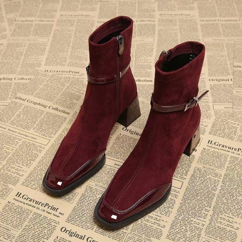 Belt Buckle Booties Fashion Sq - Soft Sole Booties review and price
