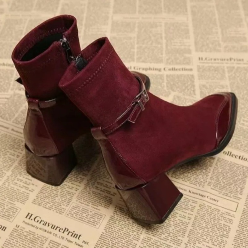 Belt Buckle Booties Fashion Sq - Soft Sole Booties review and price