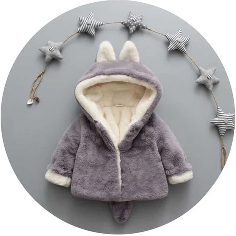 Cute Cat Ears Plush Baby Jacke - Baby Xmas Clothing review and price