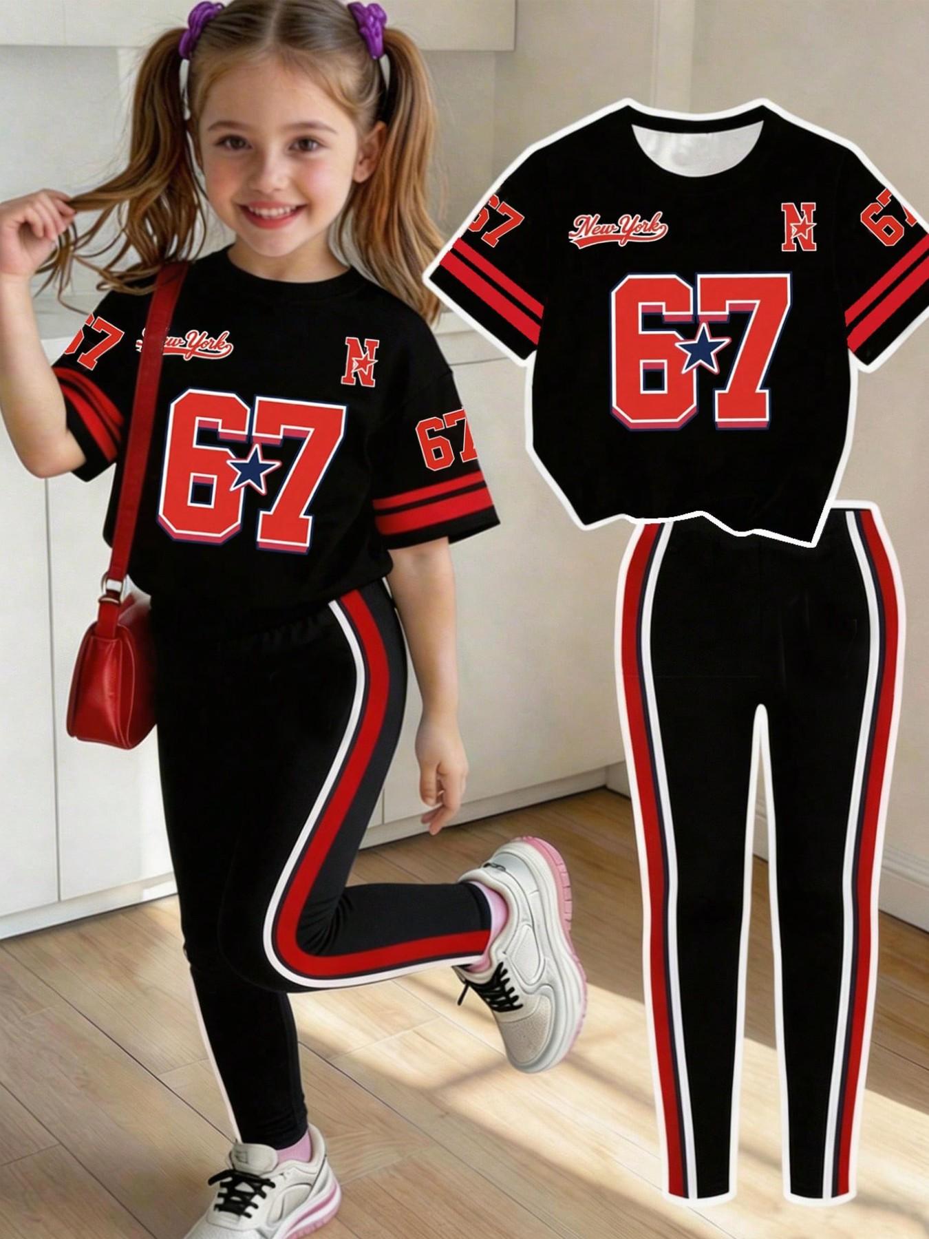 Girls' Summer and Autumn Casua - Toddler Legging Set review and price