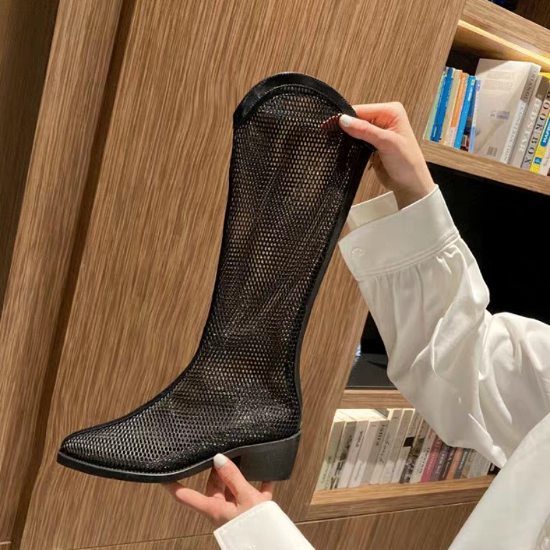 Mesh Tall Boots Summer New Rou - Soft Sole Booties review and price