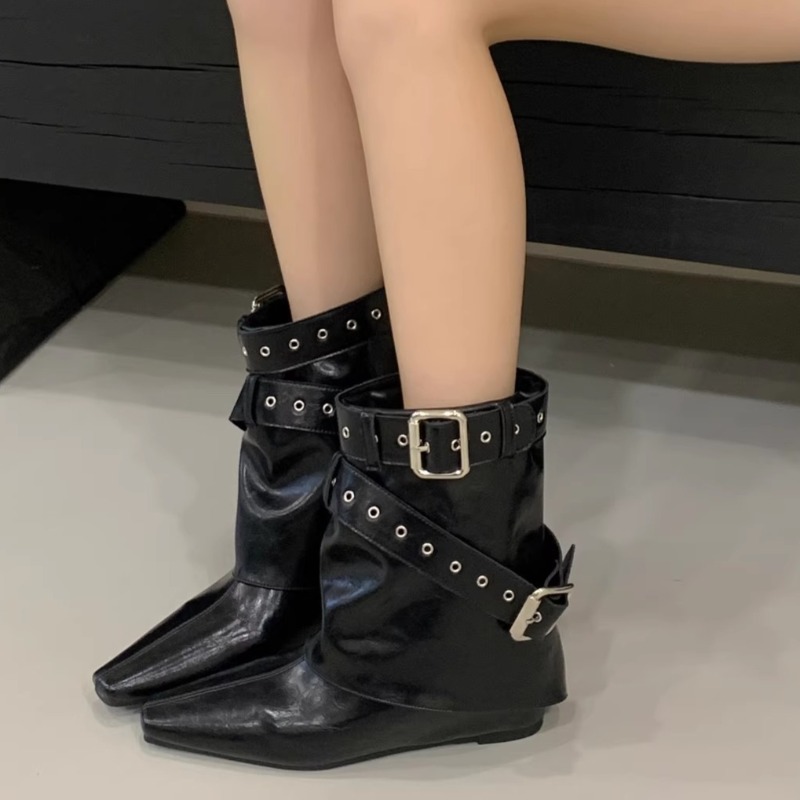 Belt Buckle Sleeve Low Heel Bo - Soft Sole Booties review and price